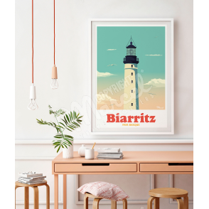 Affiche BIARRITZ "Le Phare"