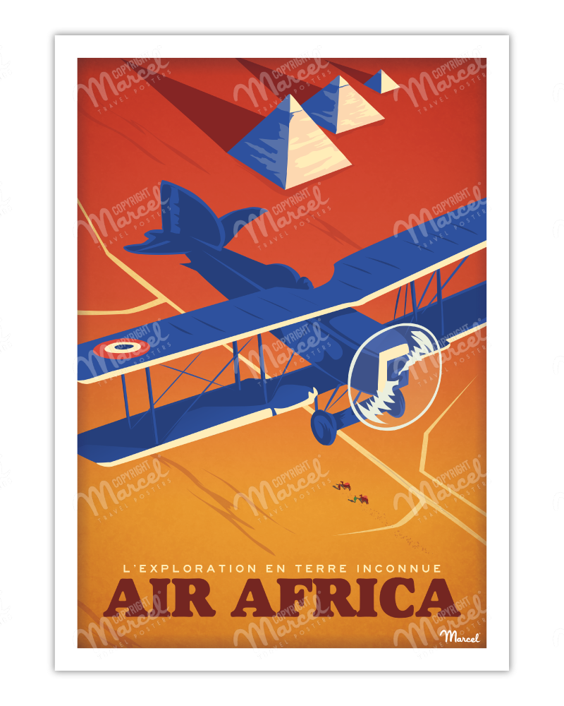 Affiche "Air Africa, Exploration en Terre Inconnue"