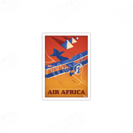 Postcard "Air Africa", Exploration in Unknown Land