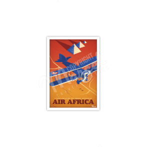 Postcard "Air Africa", Exploration in Unknown Land
