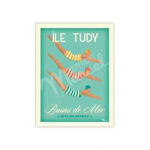 Affiche ILE TUDY "Bains de Mer"