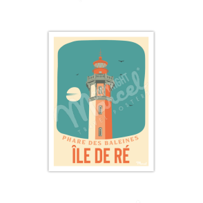 Poster ILE DE RÉ "Phare des Baleines"