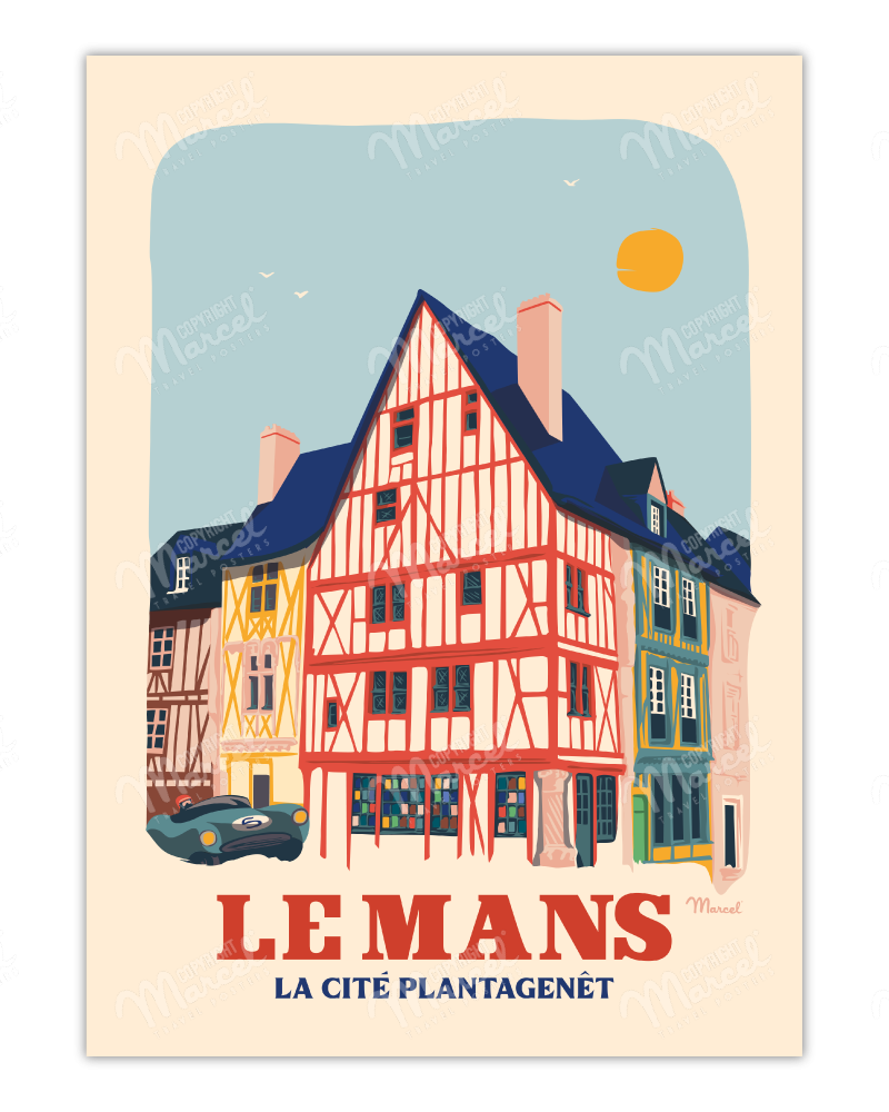 Poster LE MANS ''Cité Plantagenêt''