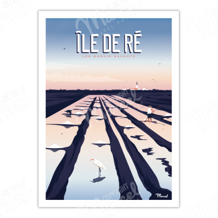 Affiche ILE DE RÉ "Marais Salants"