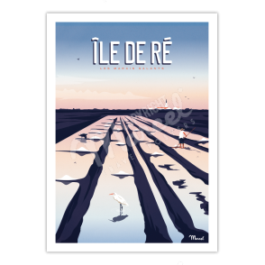 Affiche ILE DE RÉ "Marais Salants"