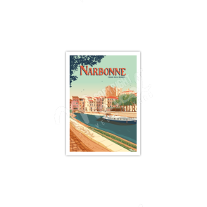 Postcard NARBONNE ''Le Canal de la Robine''