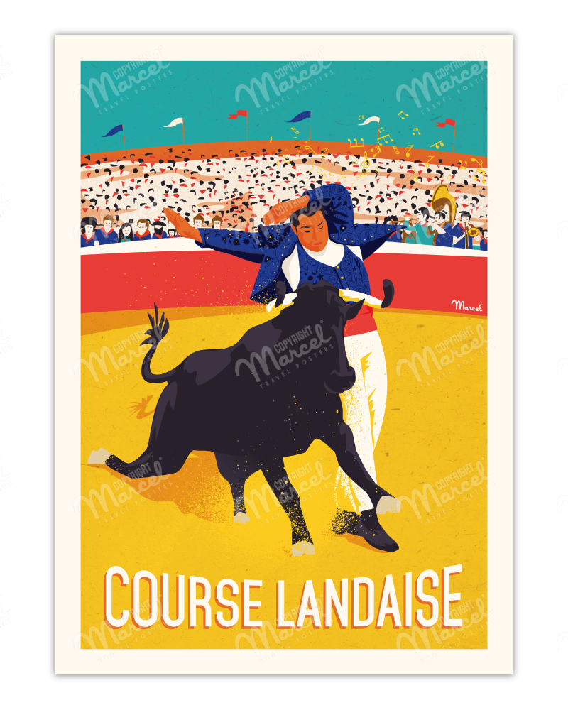 Affiche "Course Landaise"