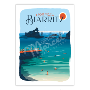 Affiche BIARRITZ "Port Vieux"
