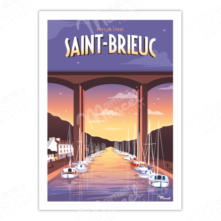 Poster SAINT-BRIEUC ''Port Légué''