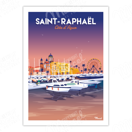 Poster SAINT-RAPHAEL "The Harbour"