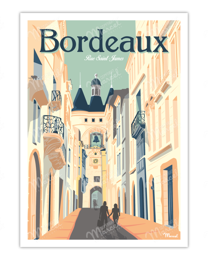 Affiche Bordeaux "Rue Saint-James"