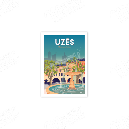 Postcard UZES " Place aux herbes "