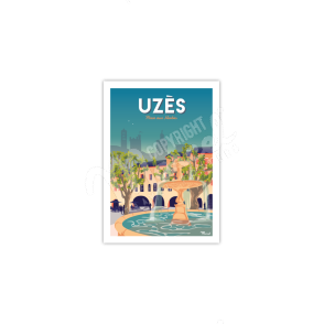 Carte Postale UZES « Place aux herbes »