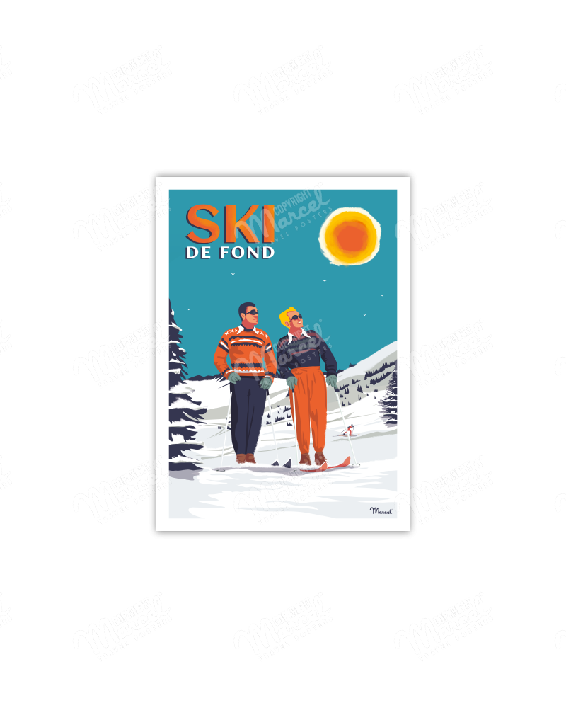 Carte Postale "Ski de Fond"