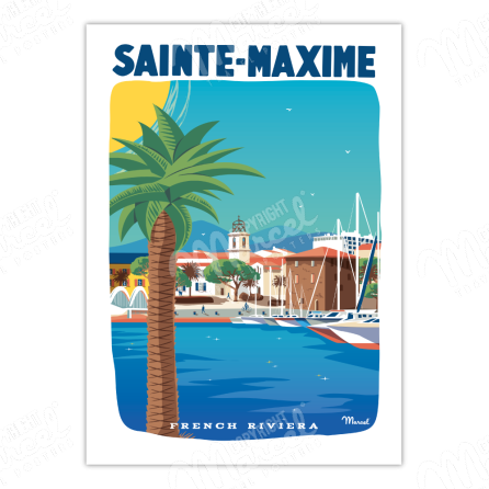 Poster SAINTE-MAXIME "French Riviera"