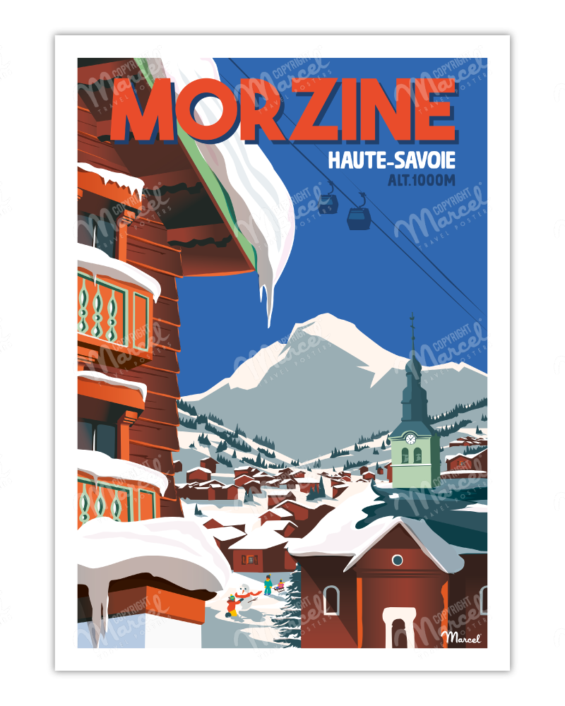 Affiche MORZINE "Haute-Savoie"