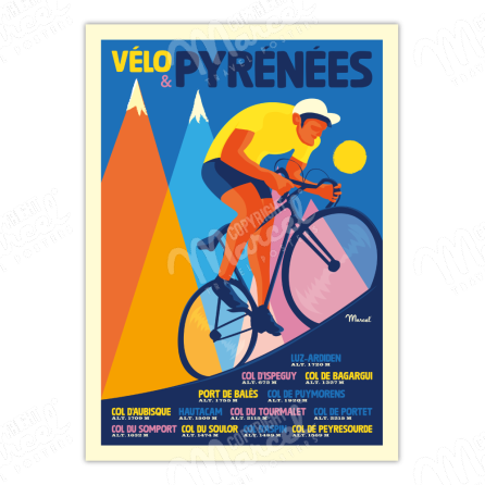 Affiche VELO & PYRENEES