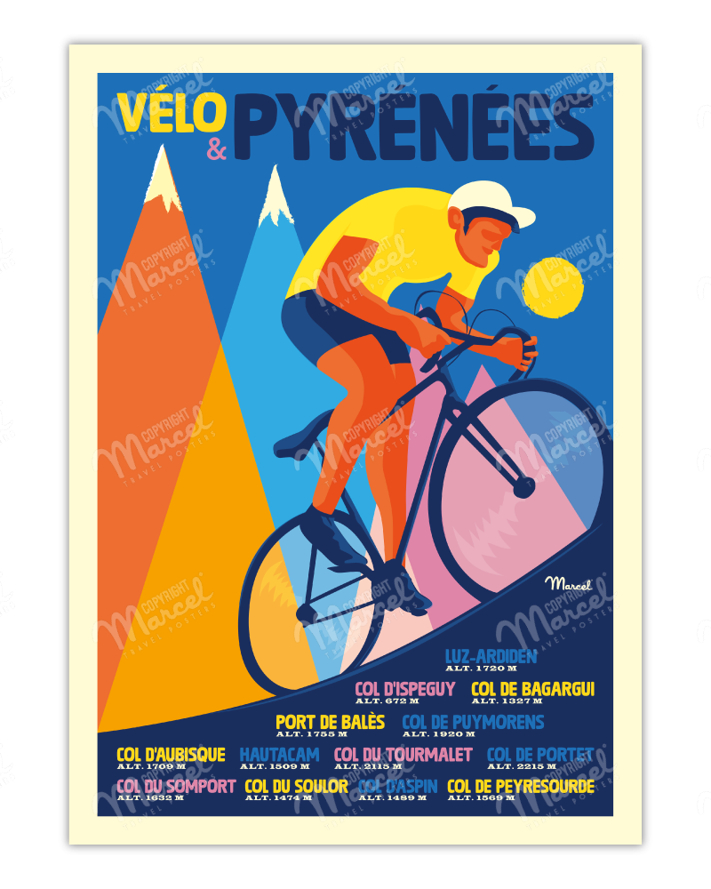 Poster CYCLING & PYRENEES