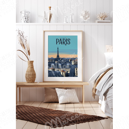 Affiche PARIS "Les Toits"