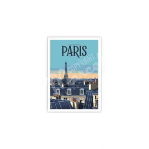 Postcard PARIS "The Rooftops"
