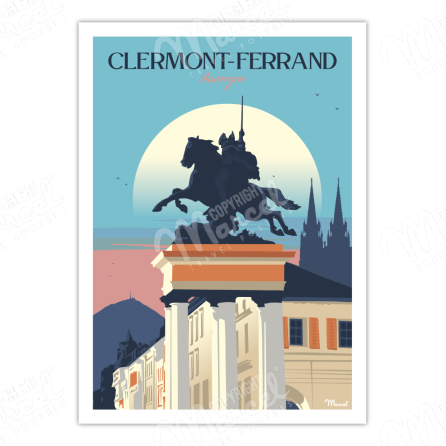 Poster CLERMONT-FERRAND "Auvergne"
