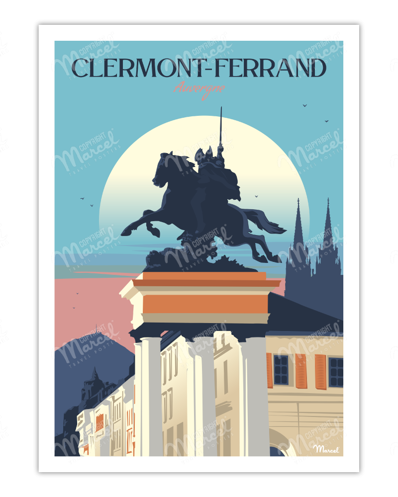 Affiche CLERMONT-FERRAND "Auvergne"