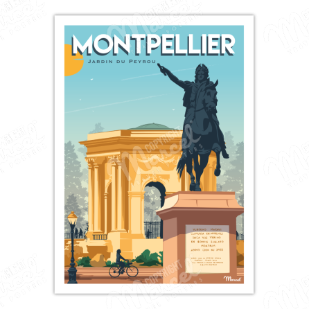 Poster MONTPELLIER "Le Jardin du Peyrou"