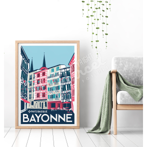 Affiche BAYONNE "Rue Argenterie"