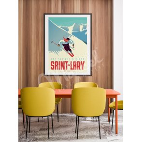 Affiche SAINT-LARY "Le Skieur"