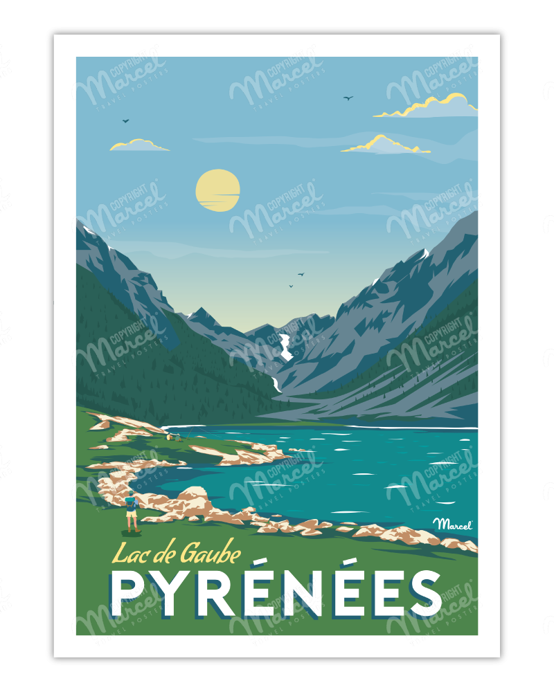 Poster PYRENEES "Lake Gaube"