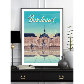 Affiche BORDEAUX "Place de la Bourse"