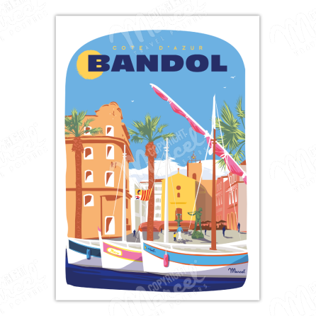 Affiche BANDOL "Le Port"