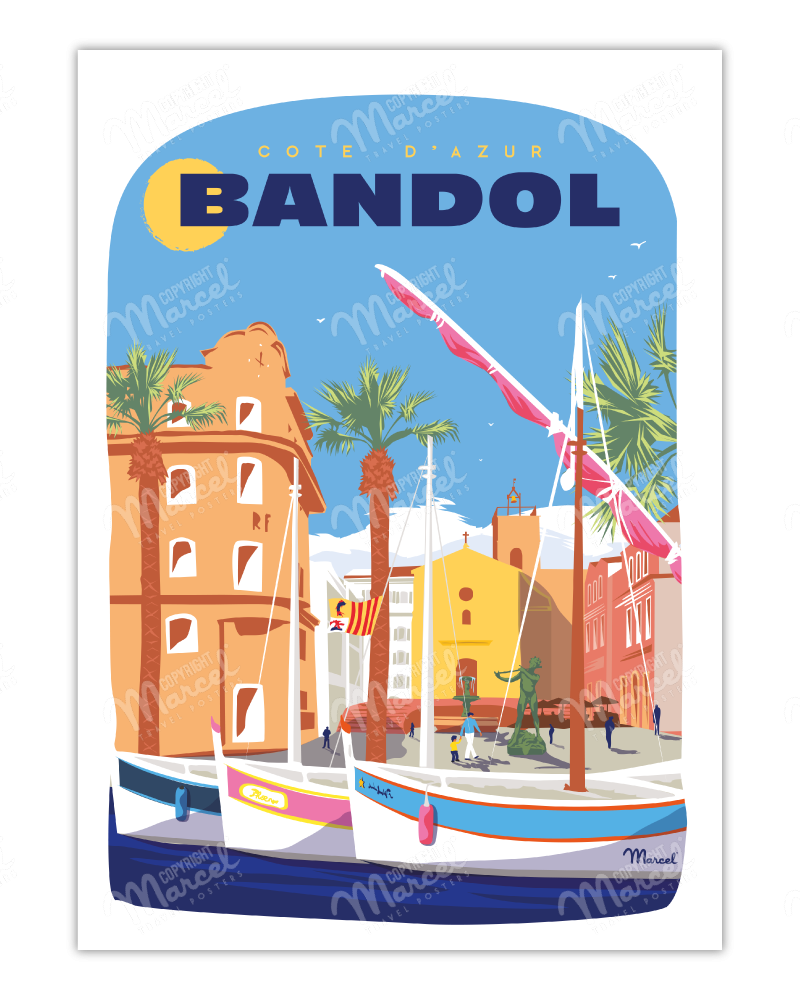 Poster BANDOL "The Harbour"