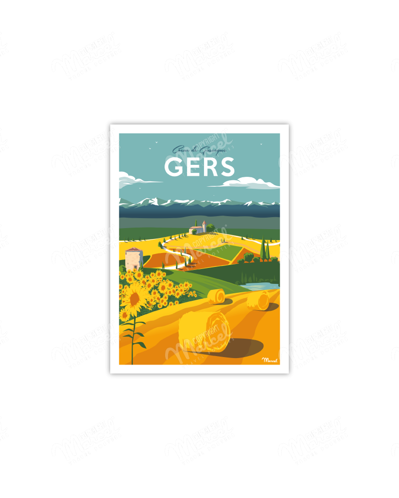 Postcard GERS "Heart of Gascogne"