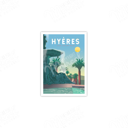 Postcard HYÈRES "The Palmtrees"