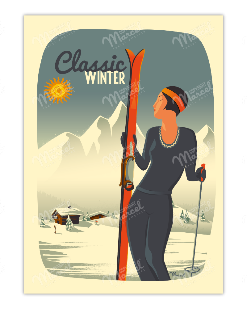 Affiche "Lady Ski"