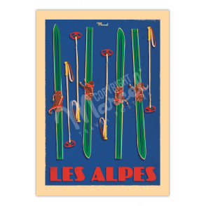 Poster THE ALPS "Skis Set"