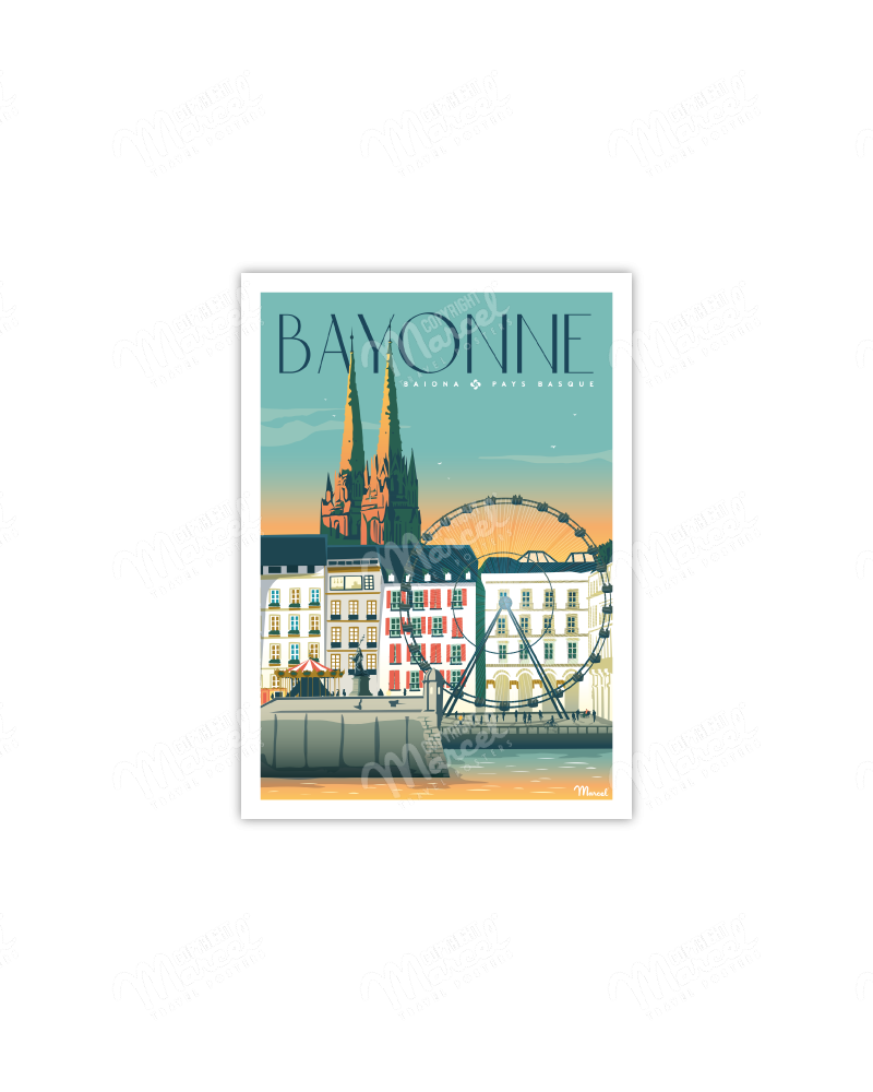 Postcard BAYONNE "Place du Réduit"