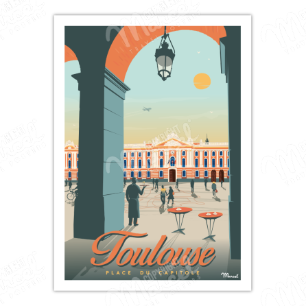 Affiche TOULOUSE "Place du Capitole"