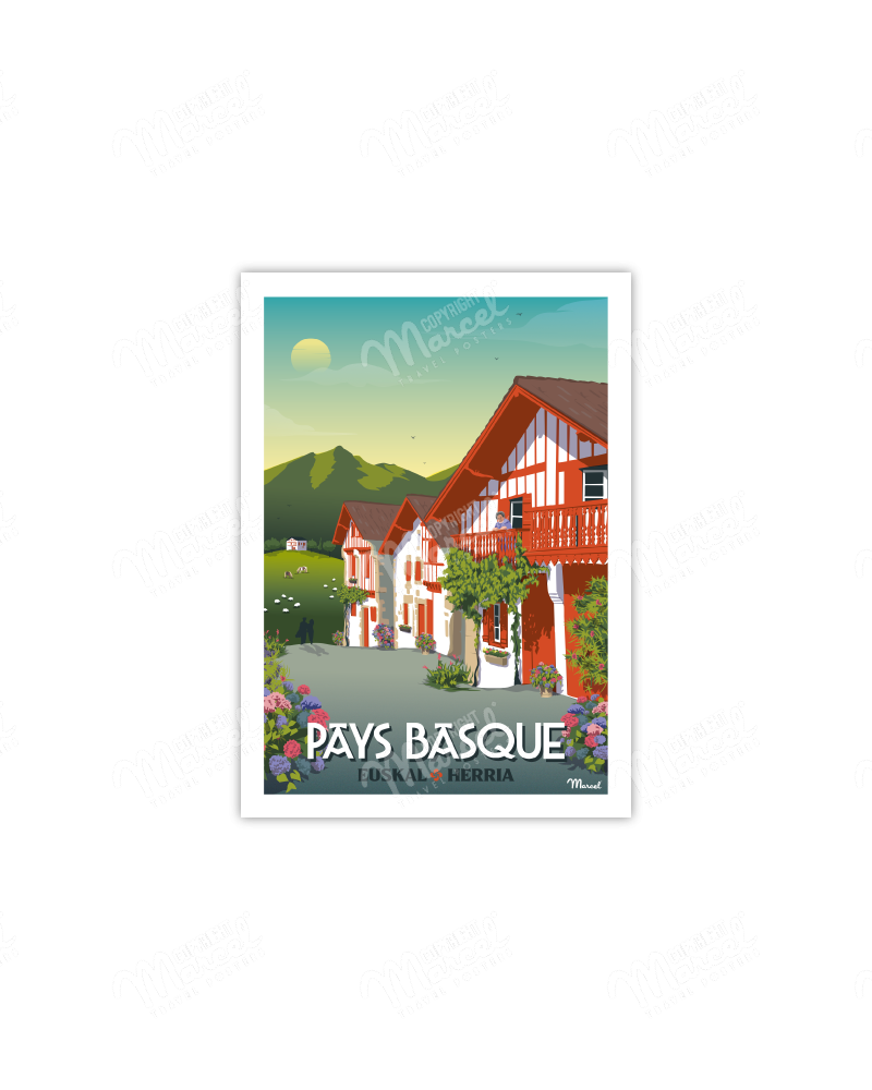 Carte Postale PAYS BASQUE "Village Basque"