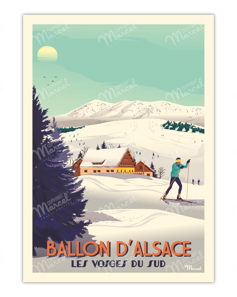 Affiche BALLON D'ALSACE "Les Vosges du Sud"