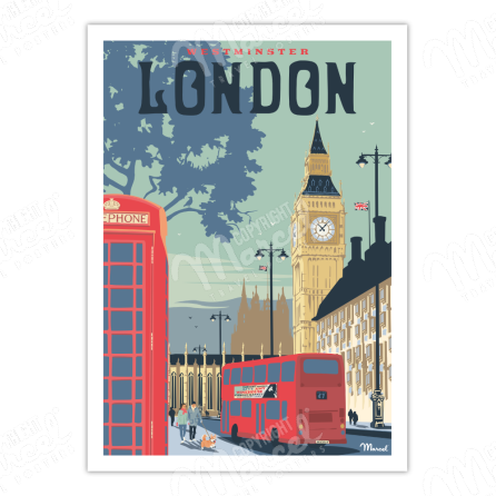 Affiche LONDRES "Westminster"