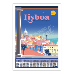 Poster LISBON "Miradouro de Santa Luzia"