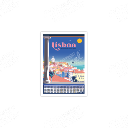 Postcard LISBON "Miradouro de Santa Luzia"