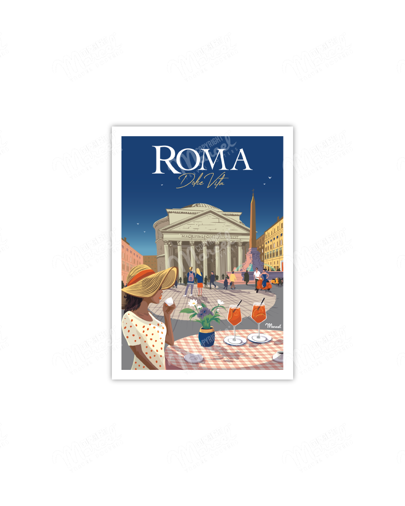Carte Postale ROME "Dolce Vita"
