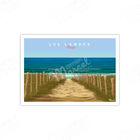 Poster THE LANDES "Beach"