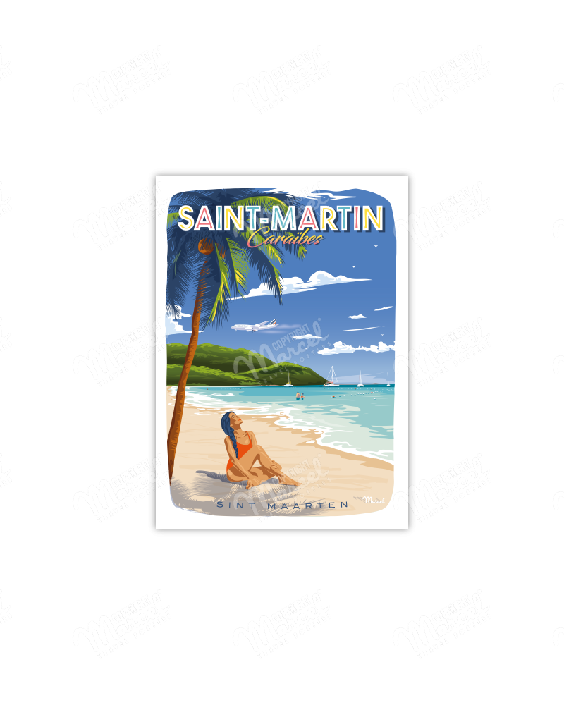 Carte Postale SAINT-MARTIN "Caraïbes"