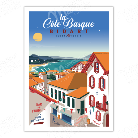 Poster BIDART "Basque Coast"