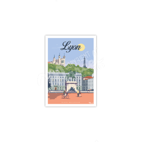 Carte Postale LYON "Place Bellecour"