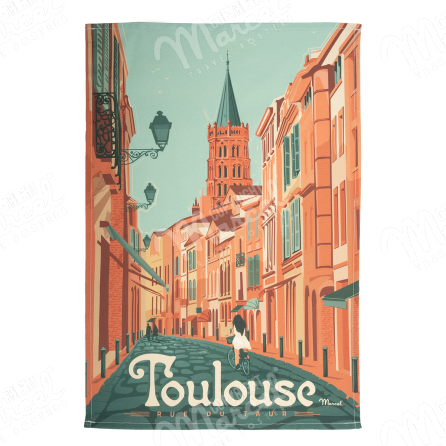 Torchon Léoni TOULOUSE "Rue du Taur"